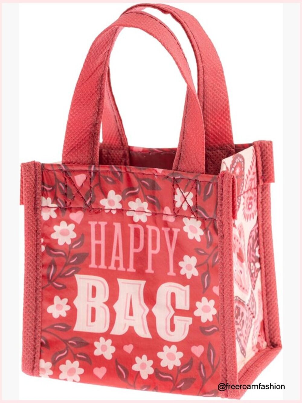 Tiny Reusable Tote Gift Bag with Inspirational Quotes, Recycled Polyester